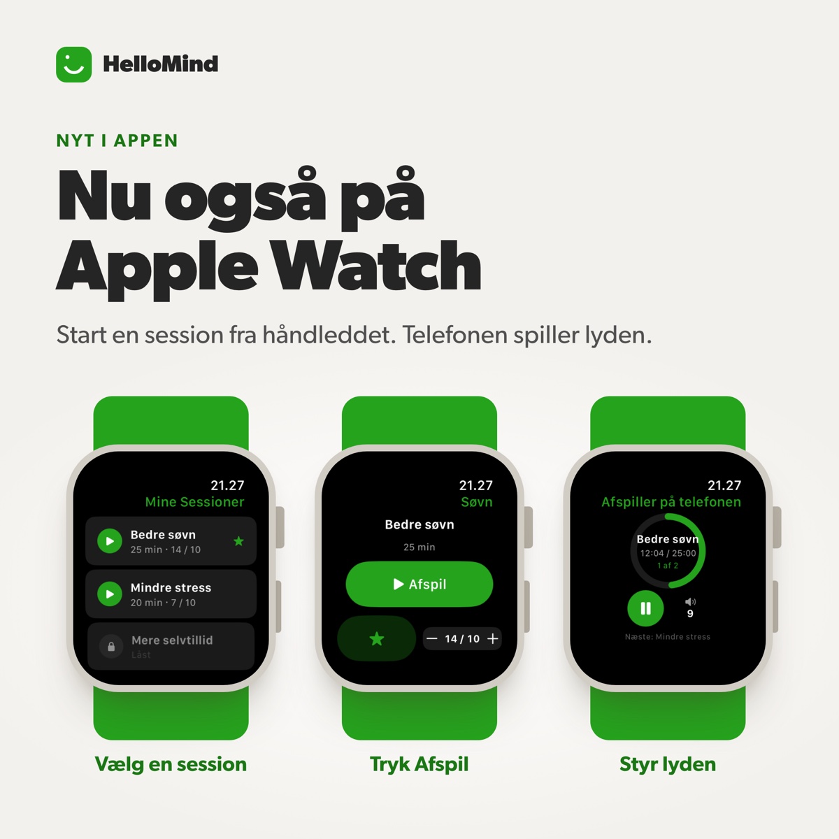 Selvhypnose på Apple Watch med HelloMind